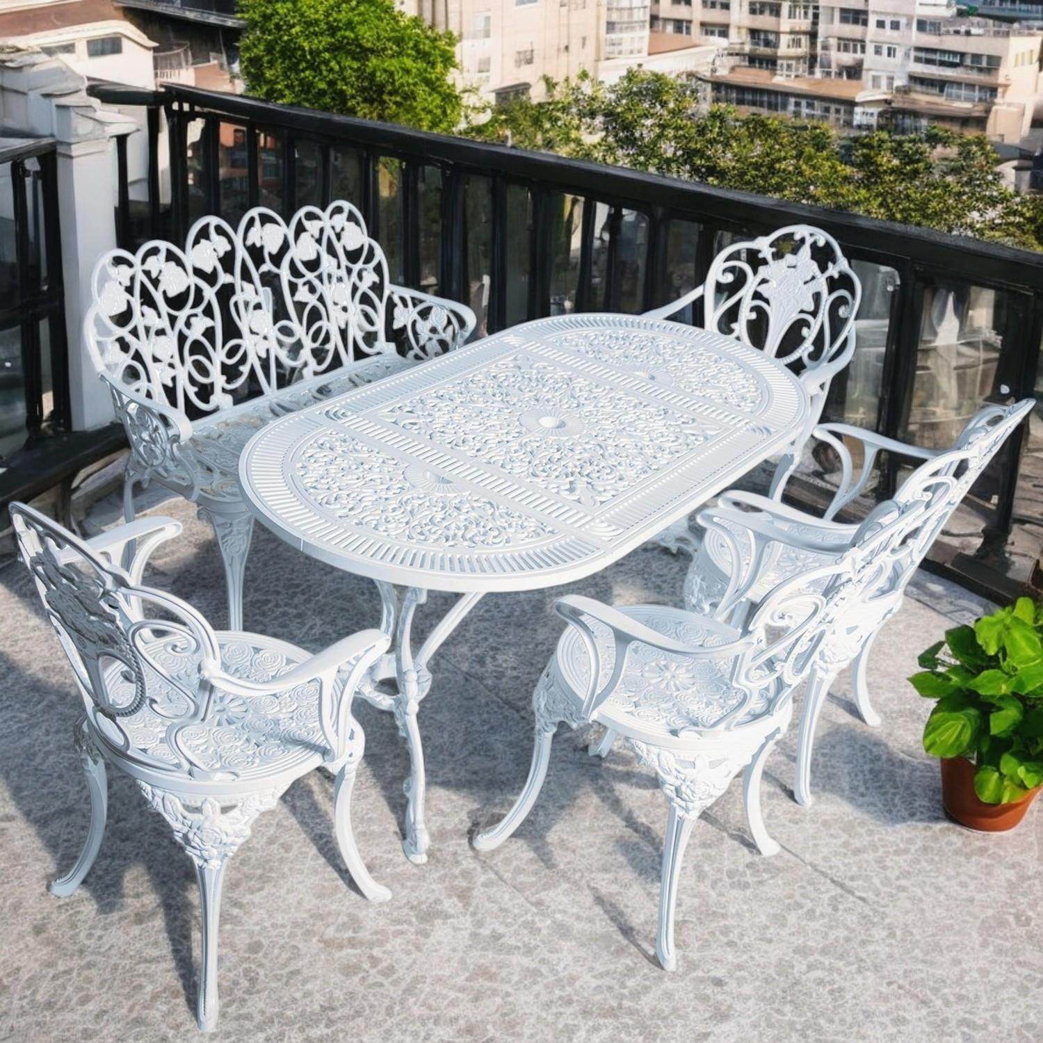 Alüminyum Masa Sandalye Takımı | CG737 | Döküm Bahçe Masa Takımı