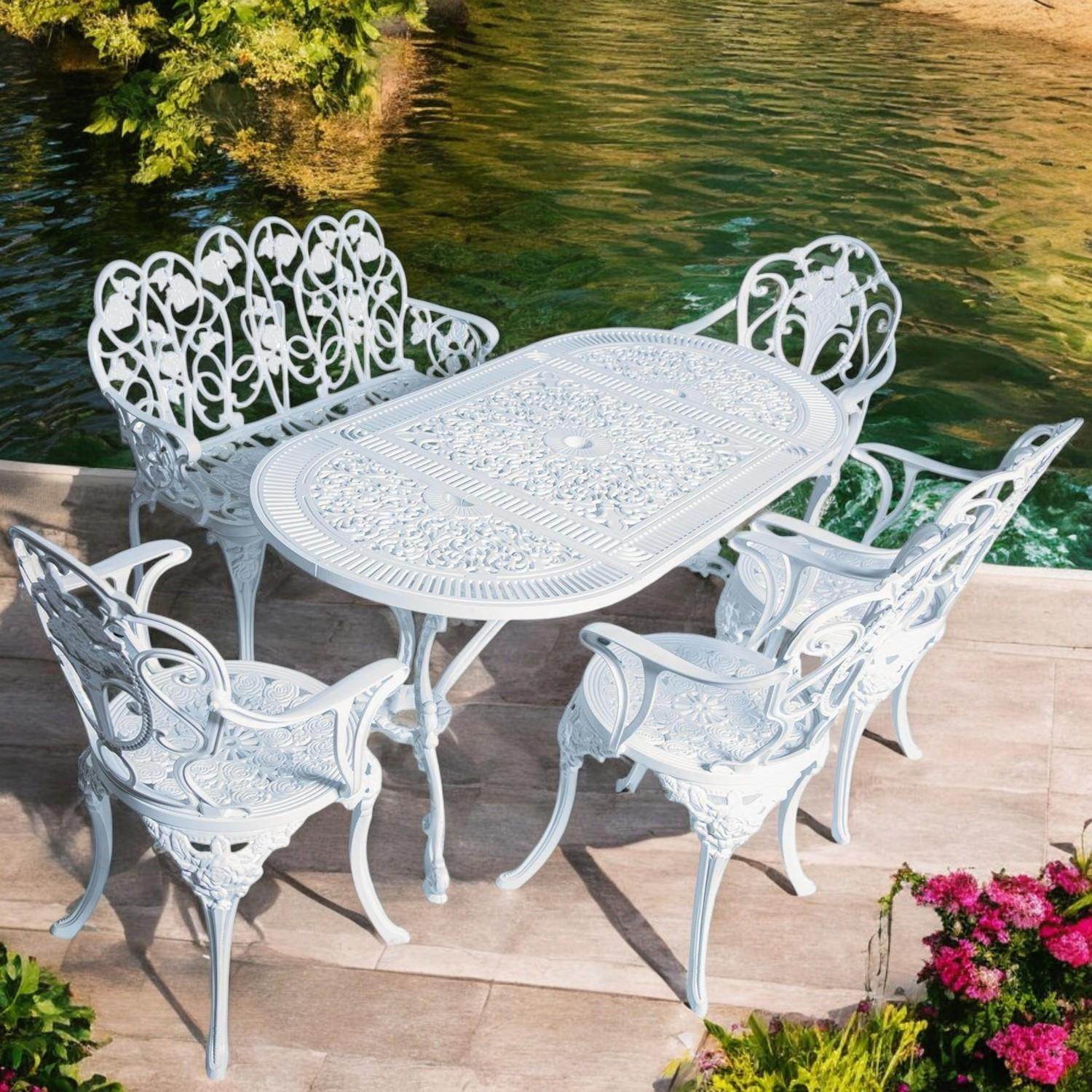 Alüminyum Masa Sandalye Takımı | CG737 | Döküm Bahçe Masa Takımı