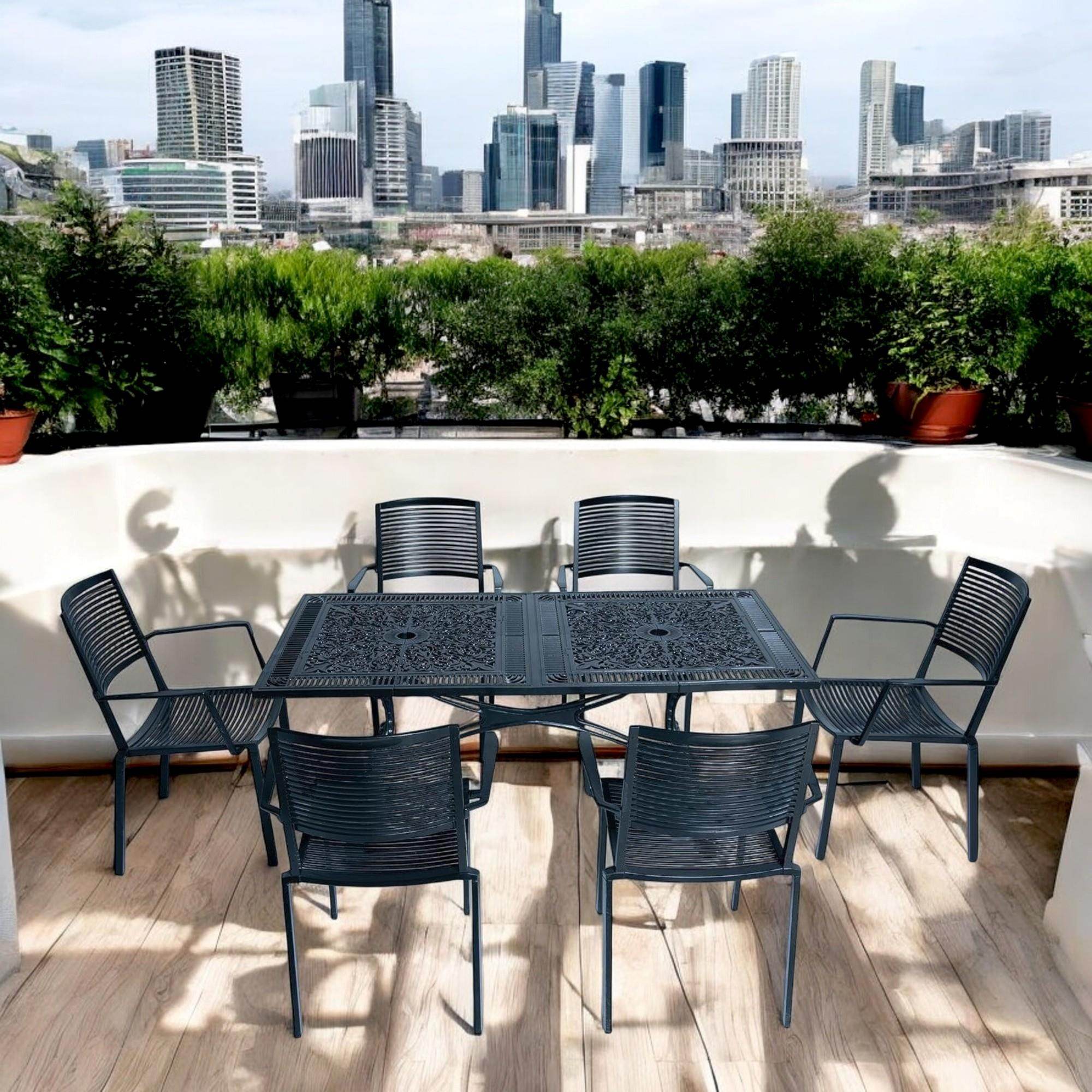 Alüminyum Masa Sandalye Takımı | CG733 | Döküm Bahçe Masa Takımı