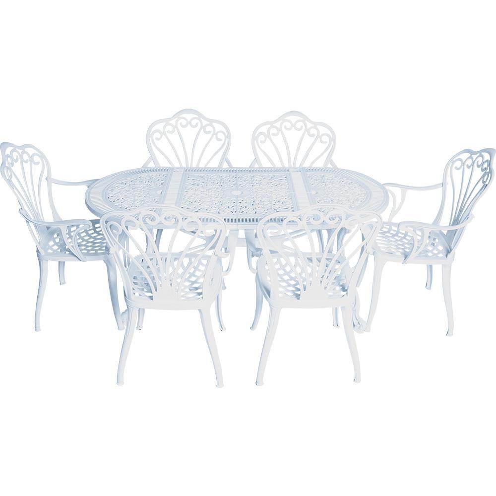 ReHome Dayanıklı Alüminyum Bahçe Masa Takımı | cg735 | 6 Kişilik Şıklık