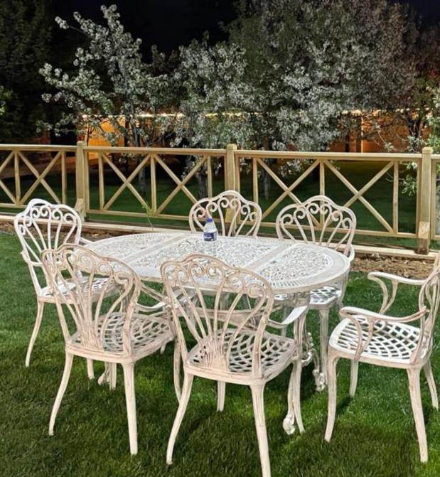 ReHome Dayanıklı Alüminyum Bahçe Masa Takımı | cg735 | 6 Kişilik Şıklık