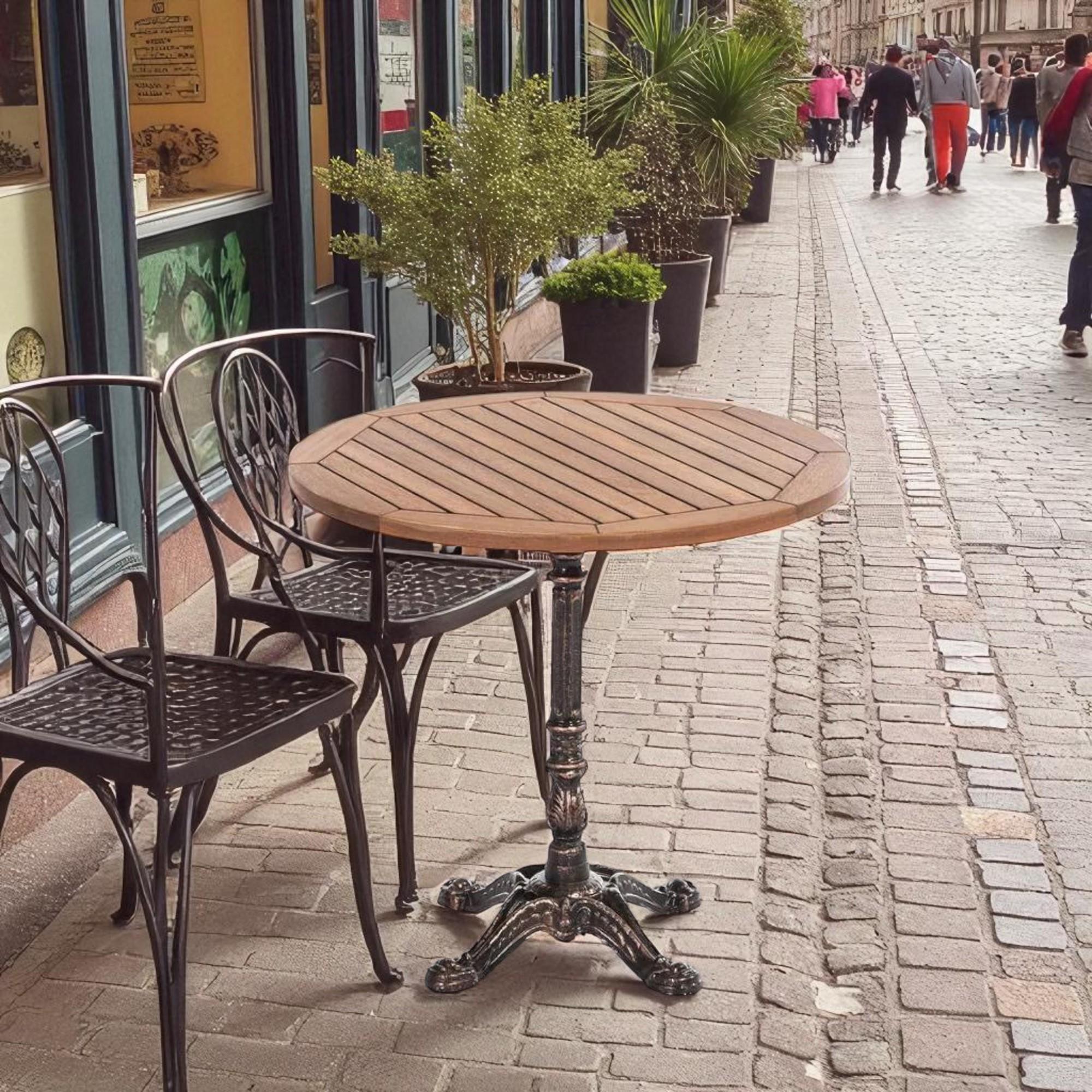 ReHome Cosmo 80x75 cm İroko Yuvarlak Masa