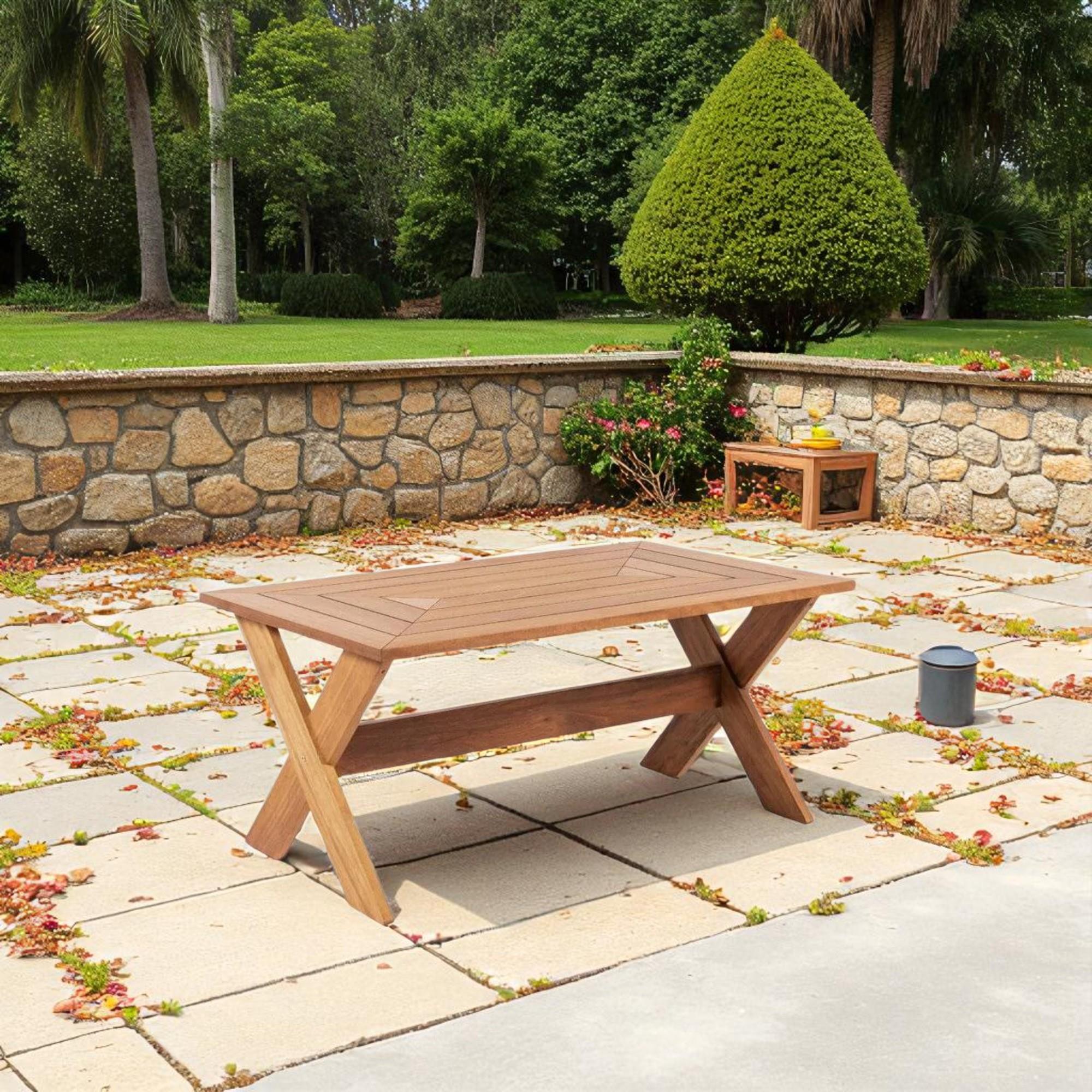 ReHome Cross L OS İroko Bahçe Balkon Masası