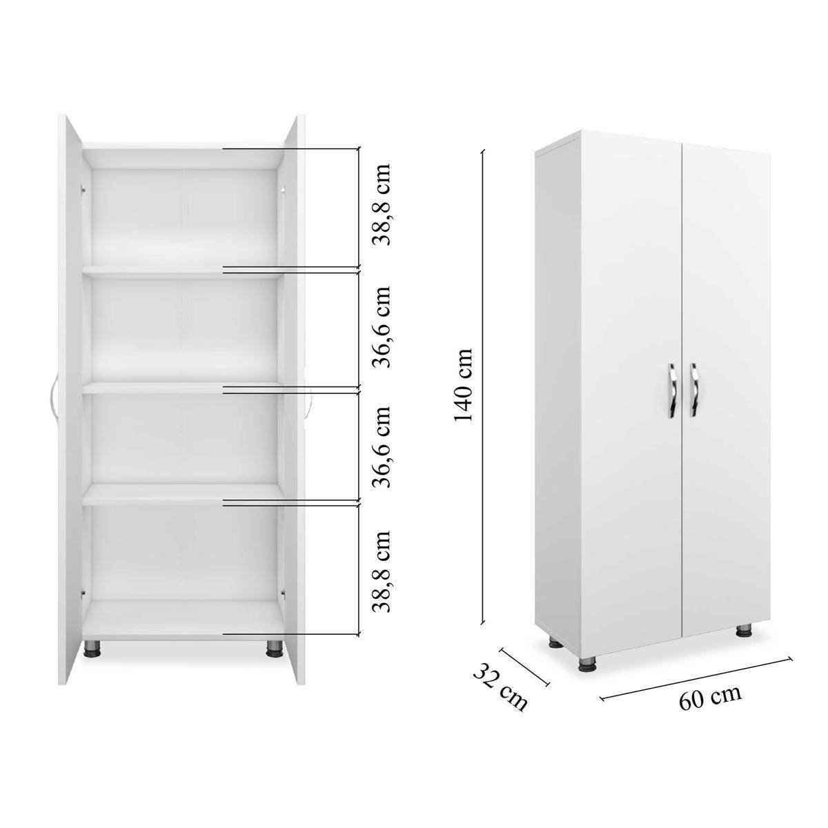 ReHome Dienni Dört Raflı Çok Amaçlı Dolap