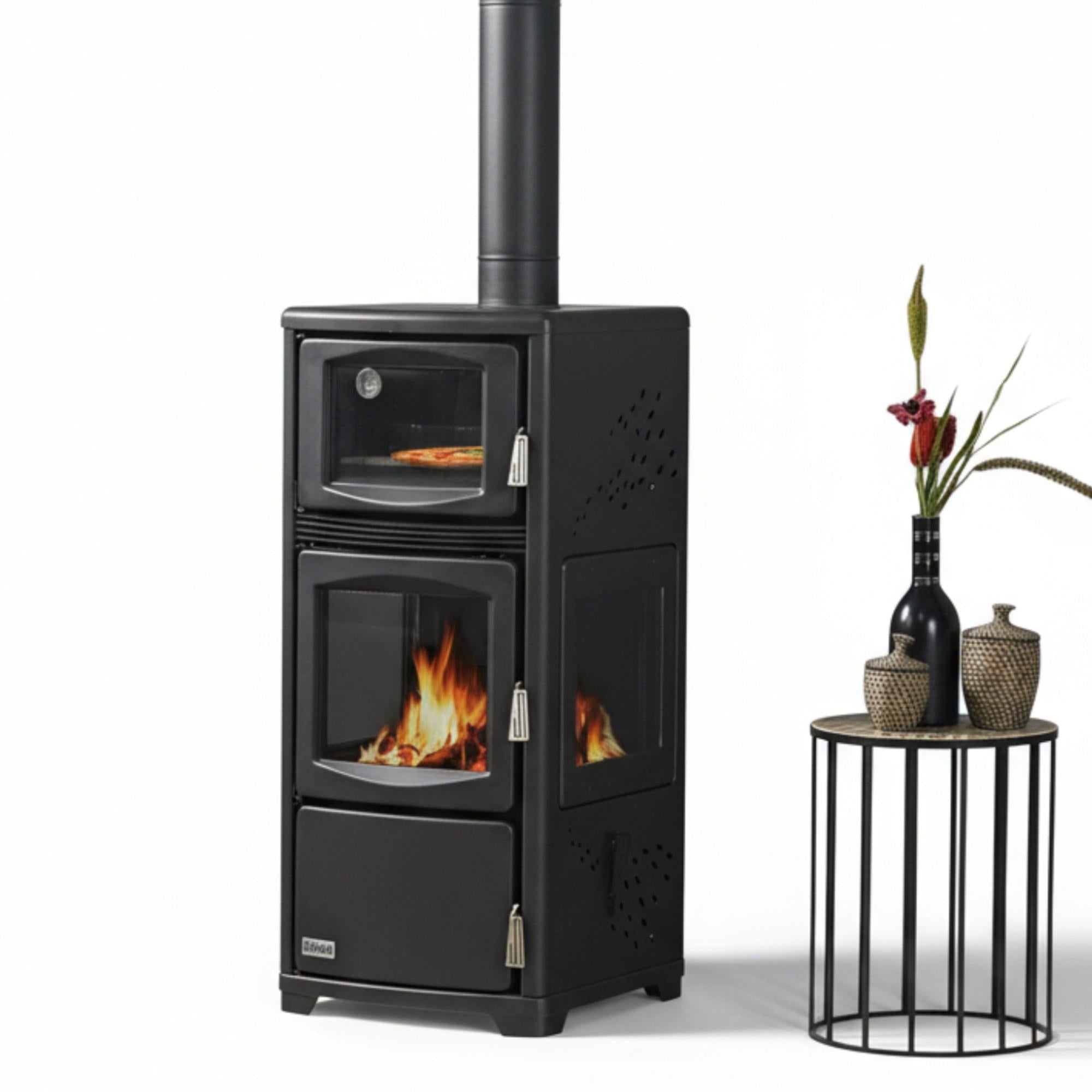 ReHome DKS-19 Katı Yakıt Sobası | Fırınlı |Şömineli Odun Sobası