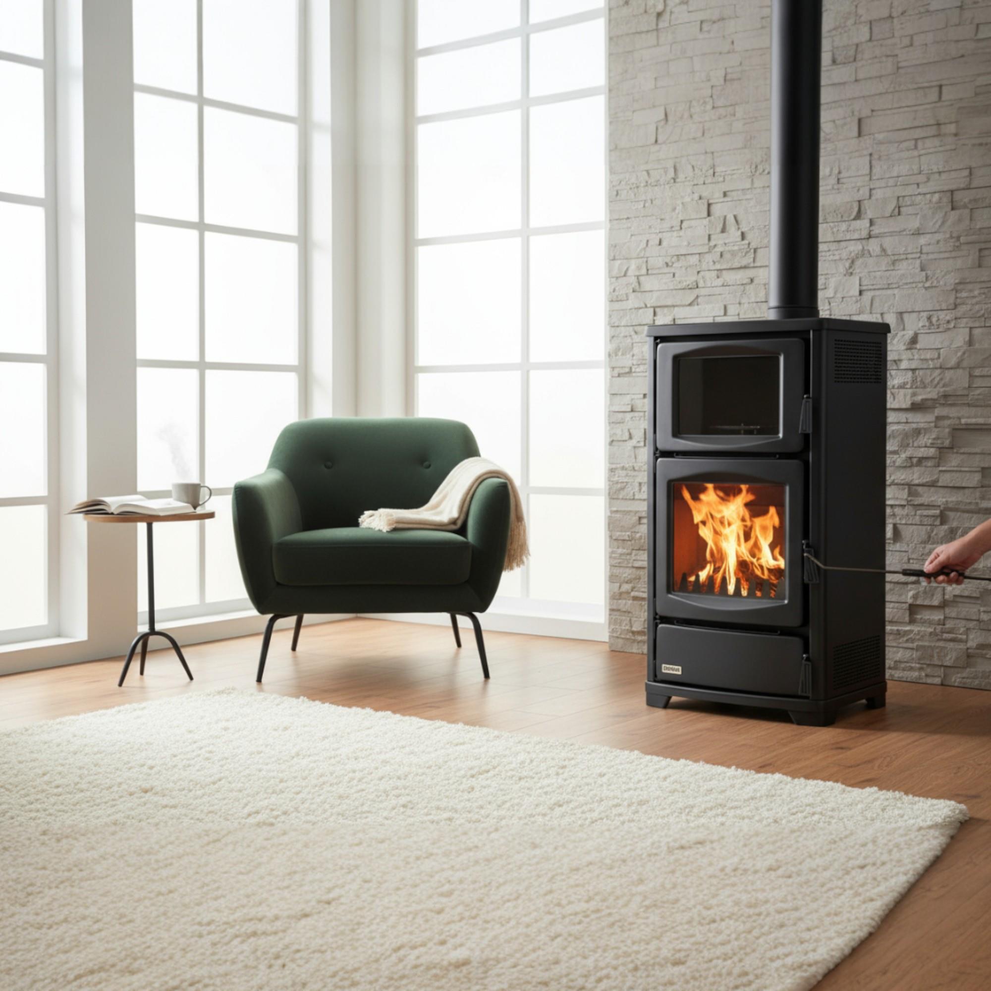 ReHome DS-16 Katı Yakıt Sobası | Fırınlı Şömineli Odun Sobası