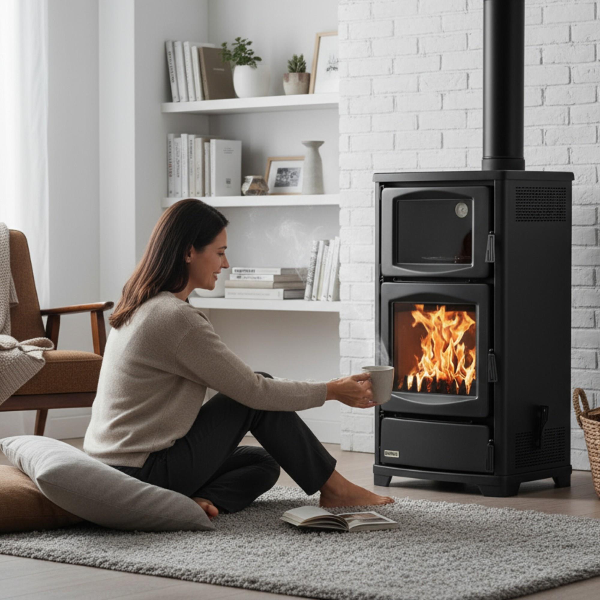 ReHome DS-16 Katı Yakıt Sobası | Fırınlı Şömineli Odun Sobası