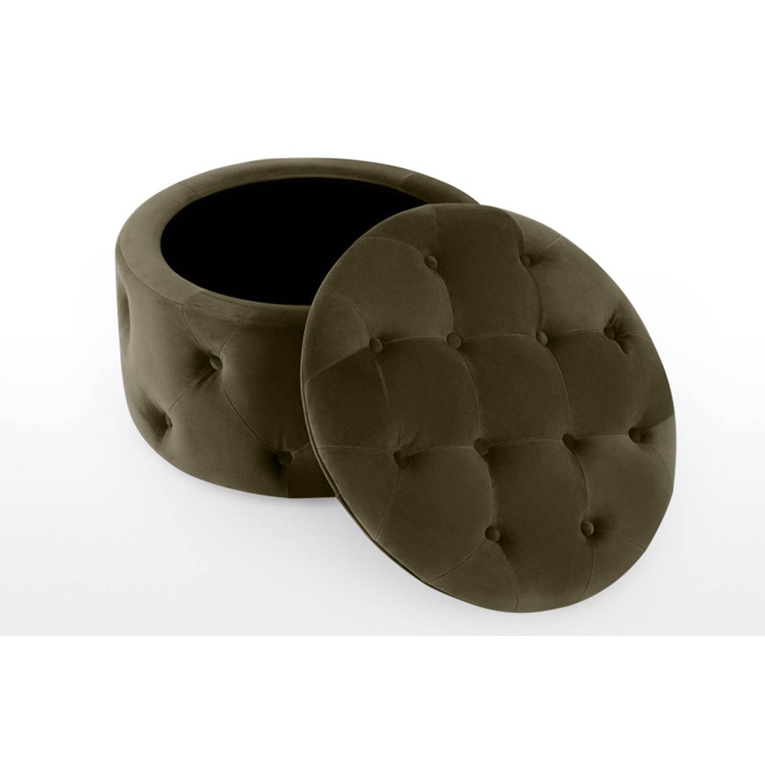 ReHome Duru Sandıklı Kadife Puf 60x60 cm | Makyaj Masası, Antre ve Oturma Odası Puf Koltuğu