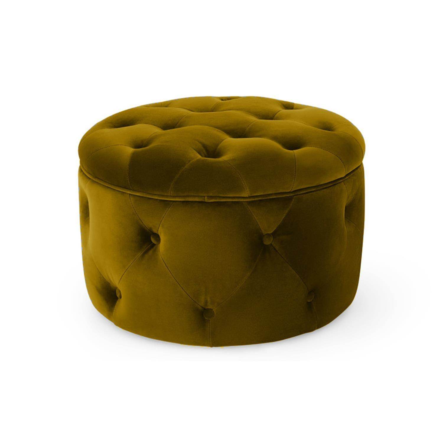 ReHome Duru Sandıklı Kadife Puf 60x60 cm | Makyaj Masası, Antre ve Oturma Odası Puf Koltuğu