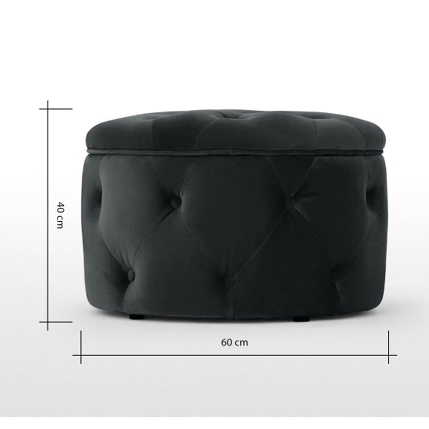 ReHome Duru Sandıklı Kadife Puf 60x60 cm | Makyaj Masası, Antre ve Oturma Odası Puf Koltuğu