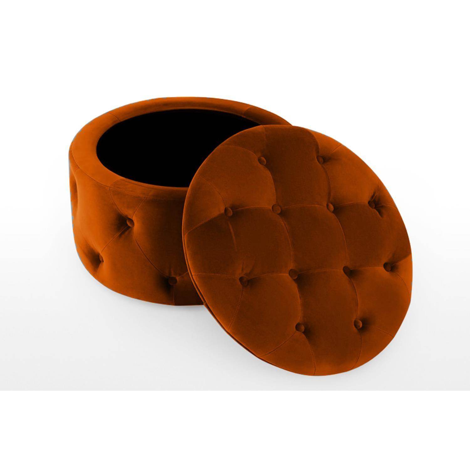 ReHome Duru Sandıklı Kadife Puf 60x60 cm | Makyaj Masası, Antre ve Oturma Odası Puf Koltuğu