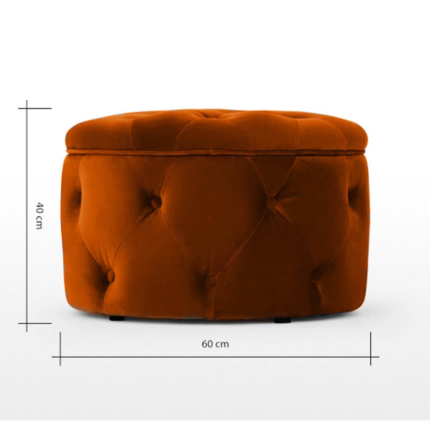 ReHome Duru Sandıklı Kadife Puf 60x60 cm | Makyaj Masası, Antre ve Oturma Odası Puf Koltuğu