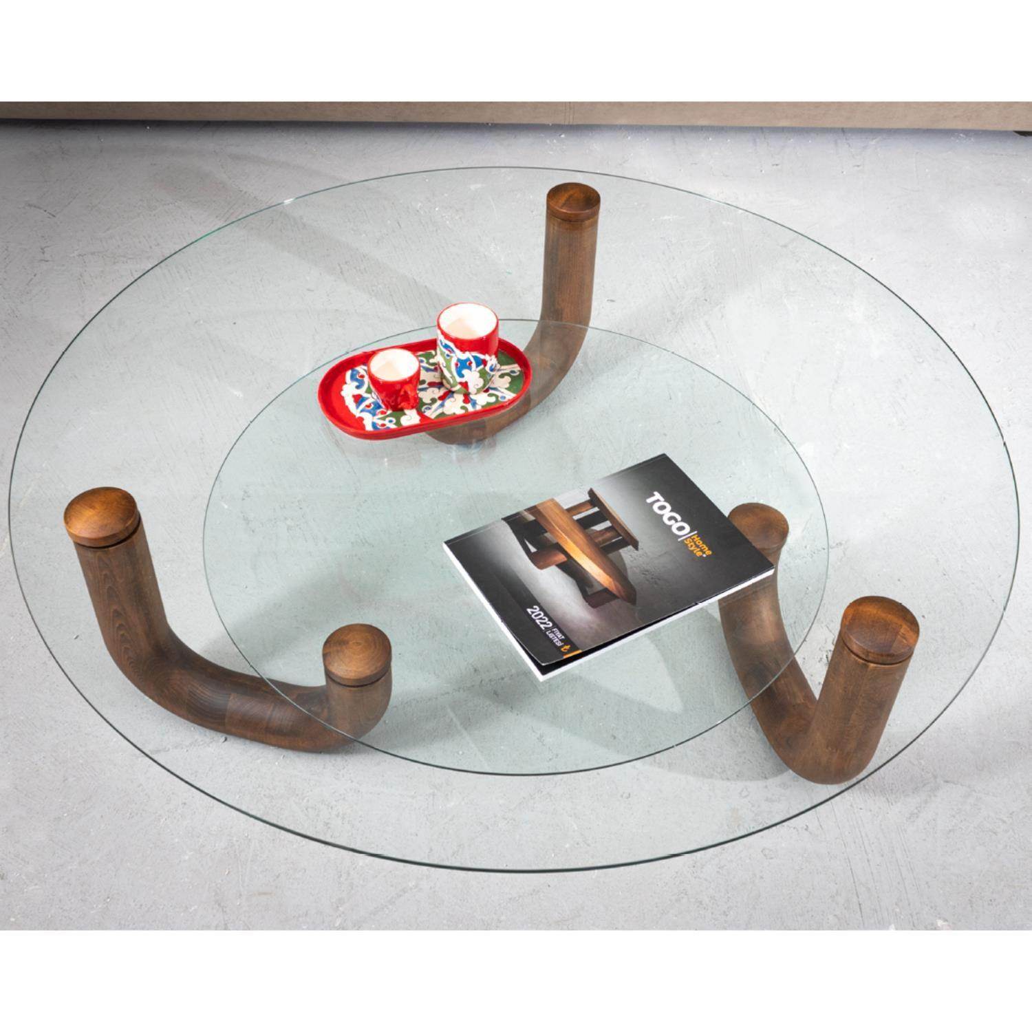 Elle Orta Sehpa | Cam Sehpa | Tasarım Sehpa