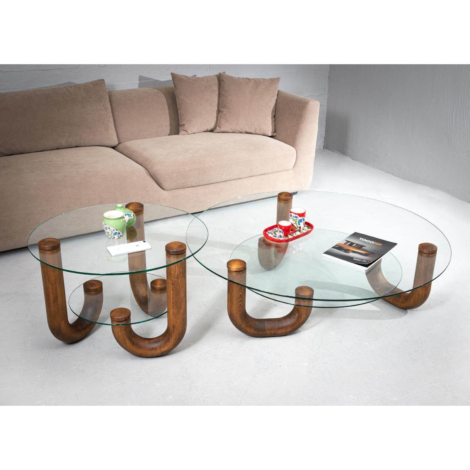 Elle Orta Sehpa | Cam Sehpa | Tasarım Sehpa