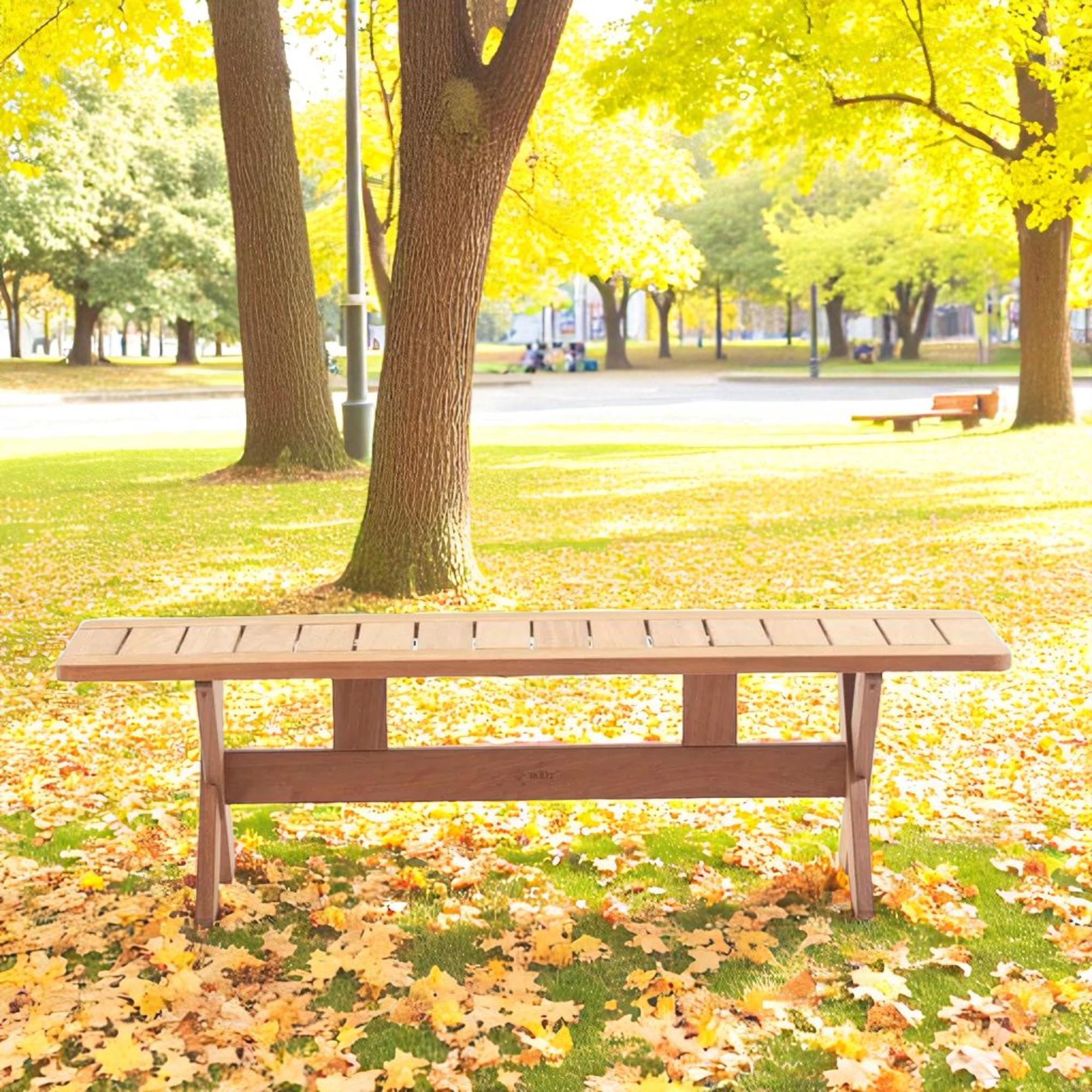 ReHome Focus 200x45 İroko Ahşap Bank Mutfak Salon Bank Ağaç Sandalye