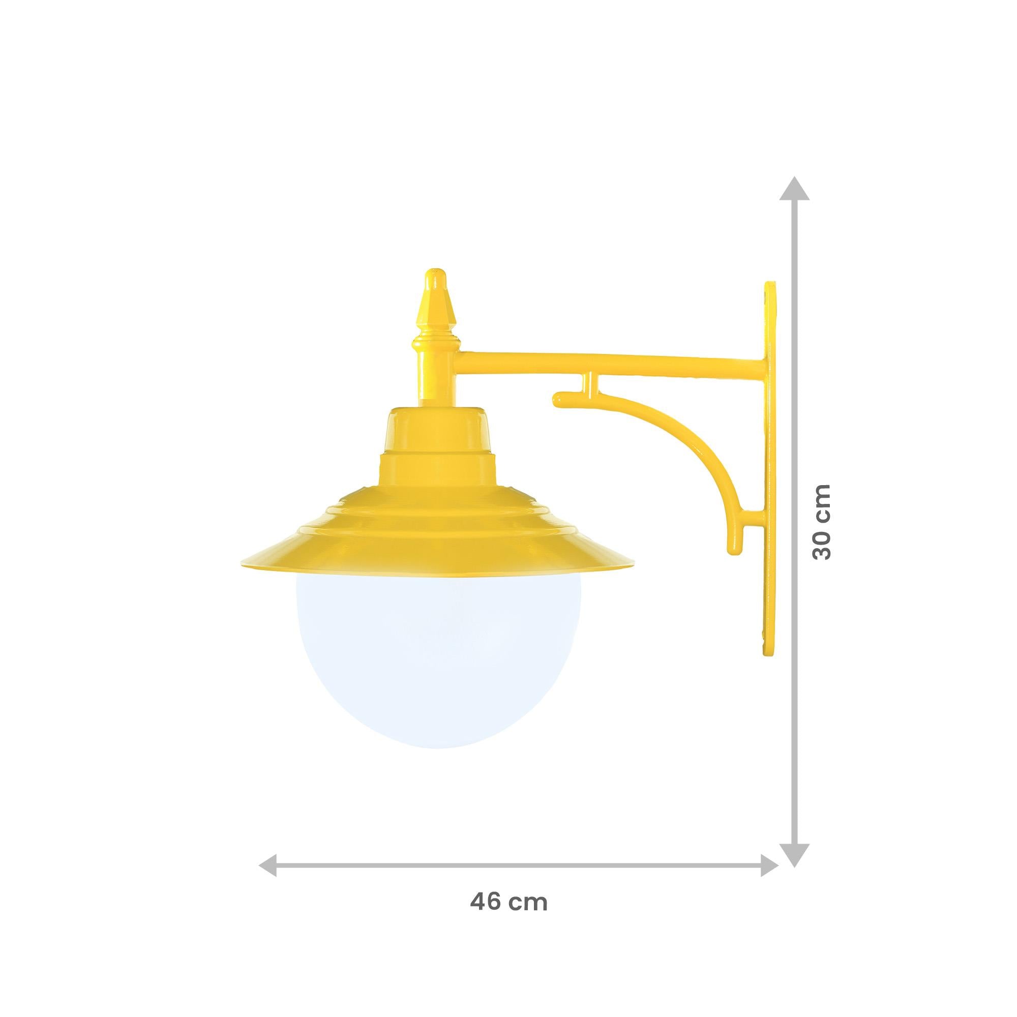 Bahçe Aydınlatma Apliği | Gloplu Aplik | Sarı | Rehome