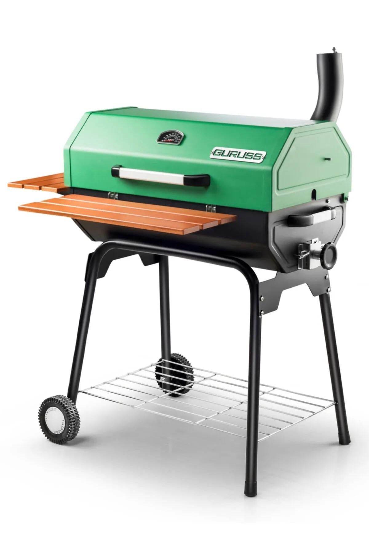 Guruss CG-075 Barbekü Mangal | Kömürlü | 75 Cm | Yeşil | Tam Set
