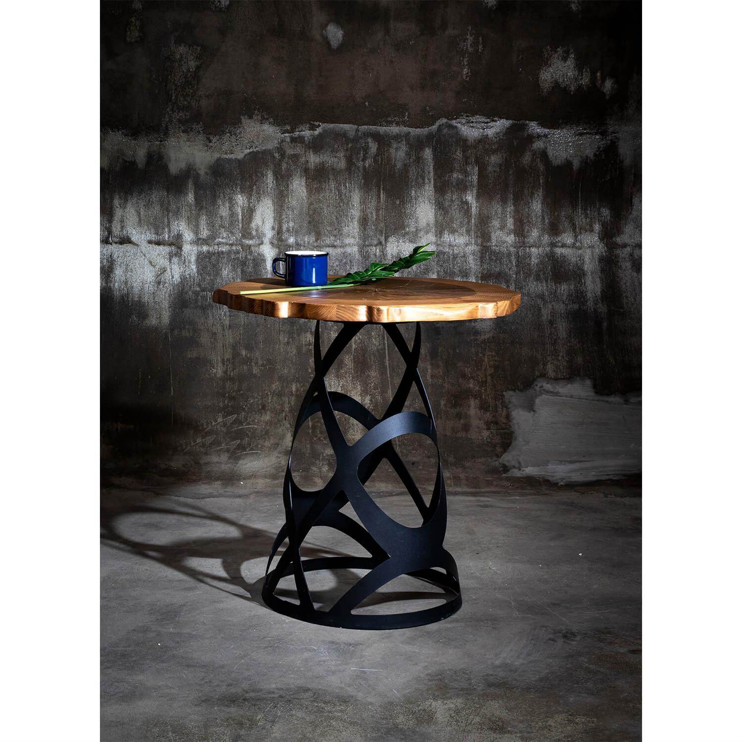 Harley Yan Sehpa | Koltuk Sehpası | Ladin Sehpa | Abanoz Renk