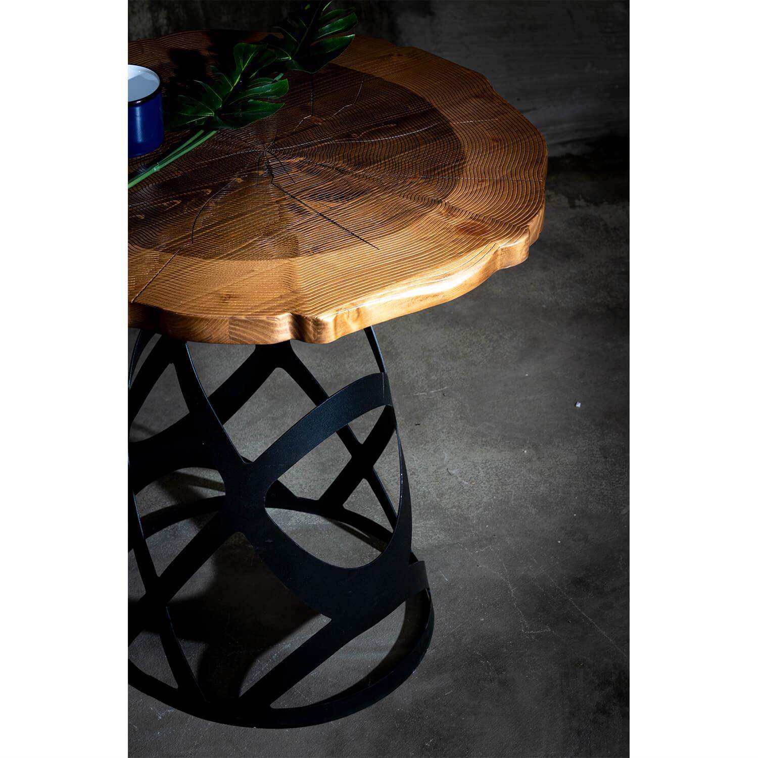 Harley Yan Sehpa | Koltuk Sehpası | Ladin Sehpa | Abanoz Renk