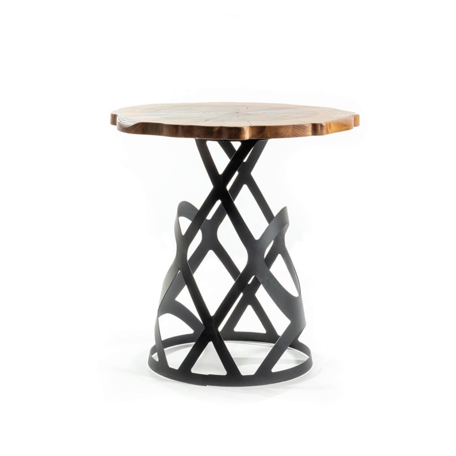 Harley Yan Sehpa | Koltuk Sehpası | Ladin Sehpa | Abanoz Renk