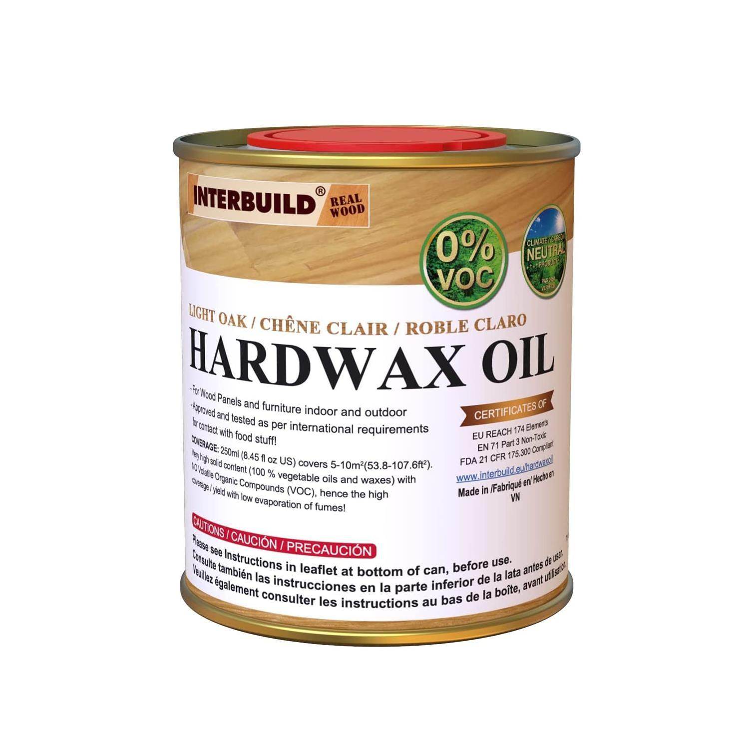 ReHome Interbuild Hardwax Oil (0%) VOC 250 ml Mobilya ve Ahşap Tezgah Yağı