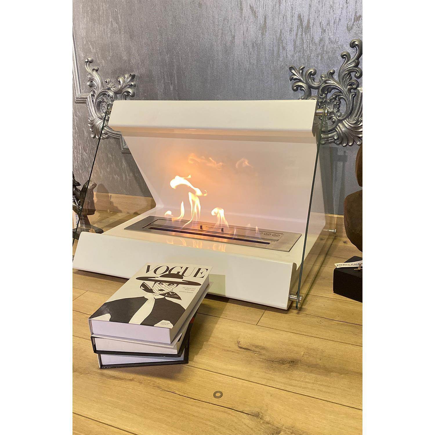 Korflame Angi Bacasız Şömine | Taşınabilir Şömine | Dumansız | Rehome