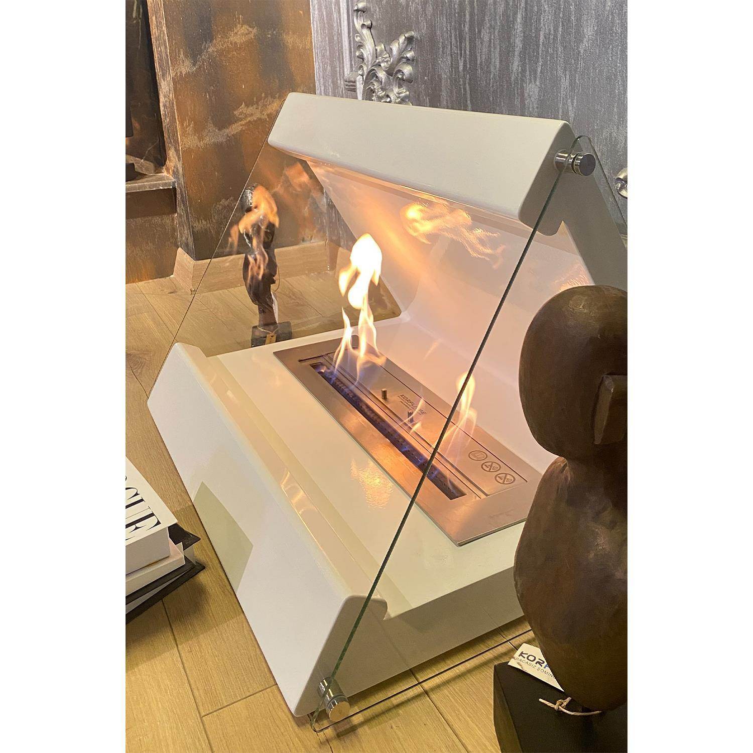 Korflame Angi Bacasız Şömine | Taşınabilir Şömine | Dumansız | Rehome