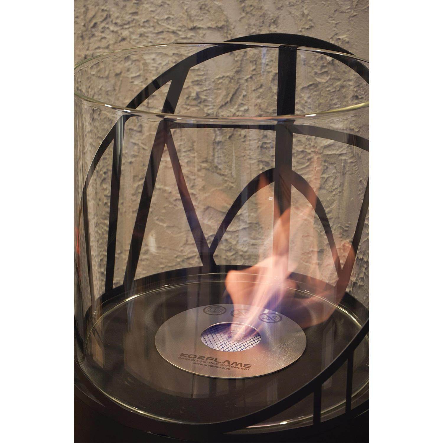 Korflame Guard 160cm Bacasız Şömine | Taşınabilir Şömine | Dumansız