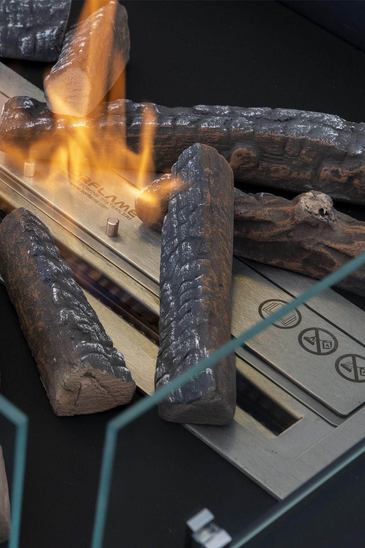 Korflame Petto Large Bacasız Şömine | Dumansız | Rehome