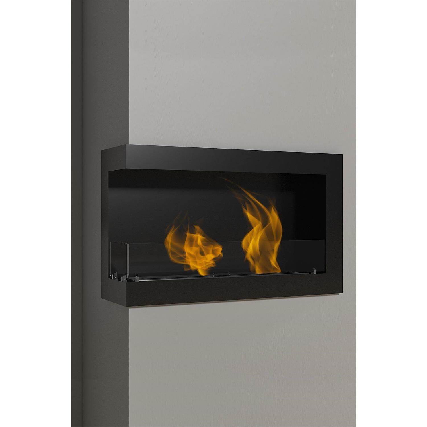 Korflame Sol Açık Large Bacasız Şömine | Duvar Tipi | Dumansız