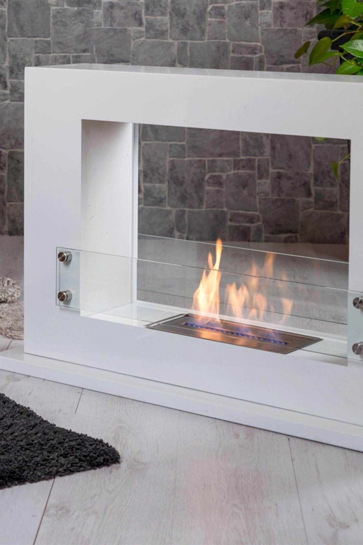 Korflame Supporto Şömine | Taşınabilir Şömine | Dumansız | Rehome