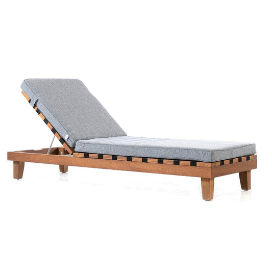 Langkawi Minderli Ahşap Şezlong | İroko | Rehome