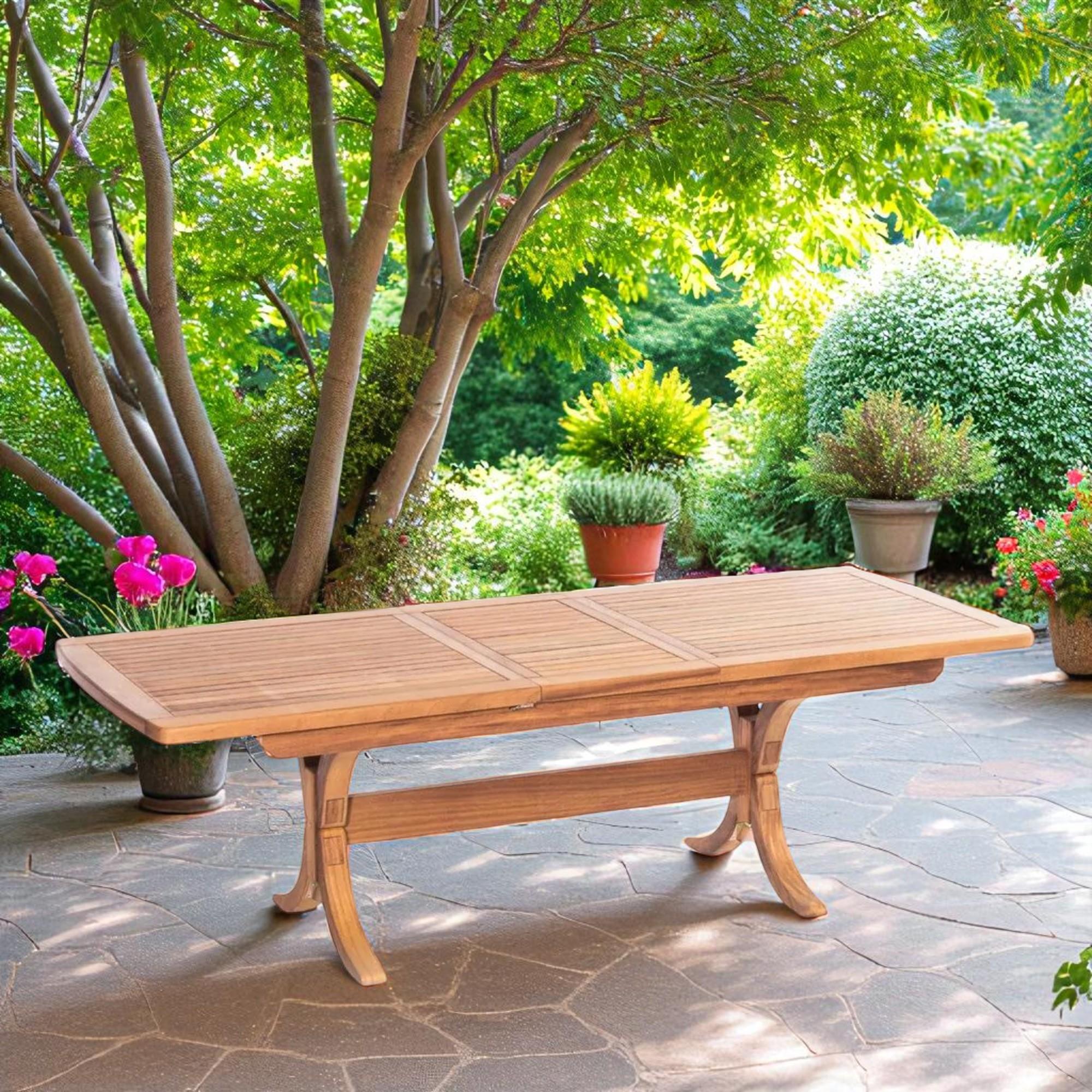 ReHome Lotus 180(+50)x100 cm İroko Dikdörtgen Masa