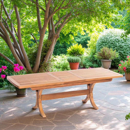 ReHome Lotus 180(+50)x100 cm İroko Dikdörtgen Masa