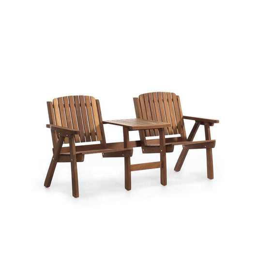 ReHome Matrix İroko Adirondack Sehpalı İkili Koltuk