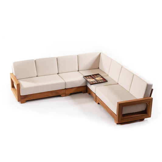 Milano İroko Köşe Koltuk Takımı | Bahçe Mobilya Takımı | Rehome