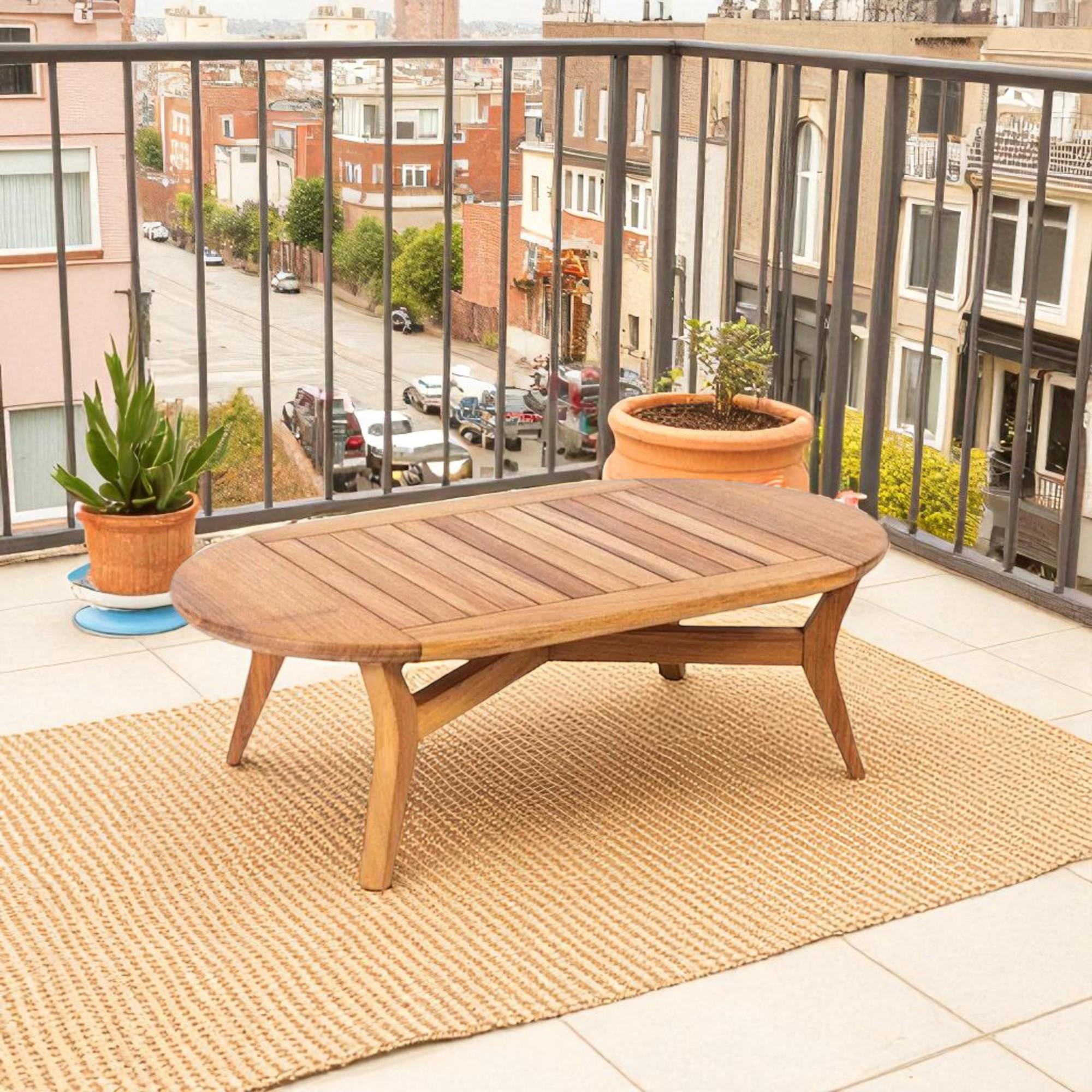 ReHome Moon OS İroko Bahçe Balkon Masası