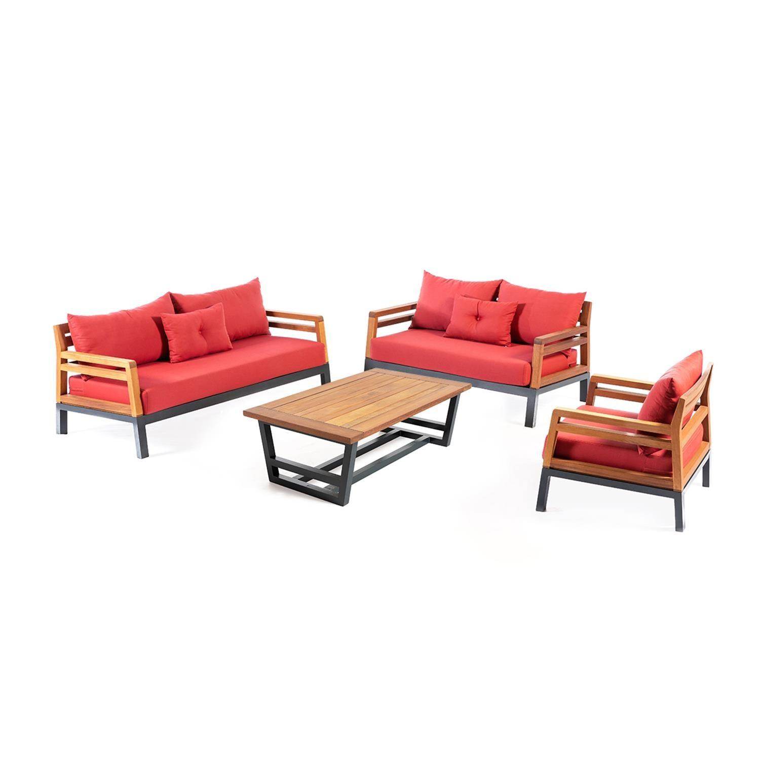 ReHome Nova Alüminyum İroko Bahçe Oturma Grubu