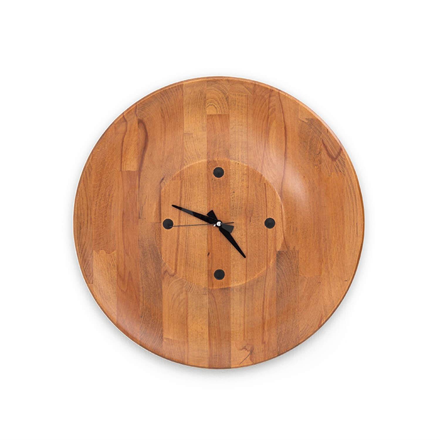 Oppo Ahşap Duvar Saati | Ceviz Kaplama MDF | Modern Saat