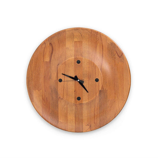 Oppo Ahşap Duvar Saati | Ceviz Kaplama MDF | Modern Saat