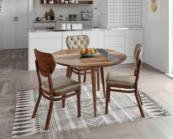 ReHome Oscar 3'lü Yuvarlak Masa Takımı