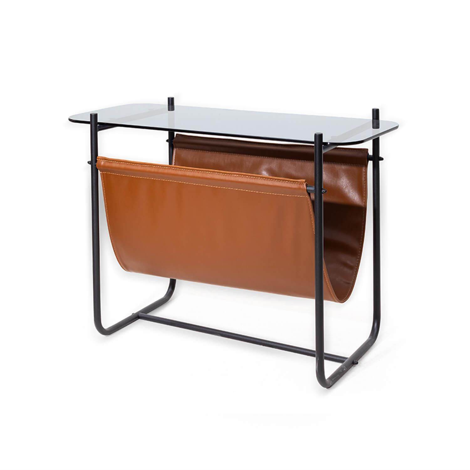 Pars Yan Sehpa | Deri | Cam | Koltuk Sehpası | Gazetelik