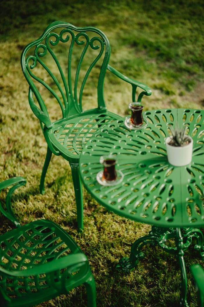 ReHome Reyhan Alüminyum Döküm Masalı Bahçe Takımı