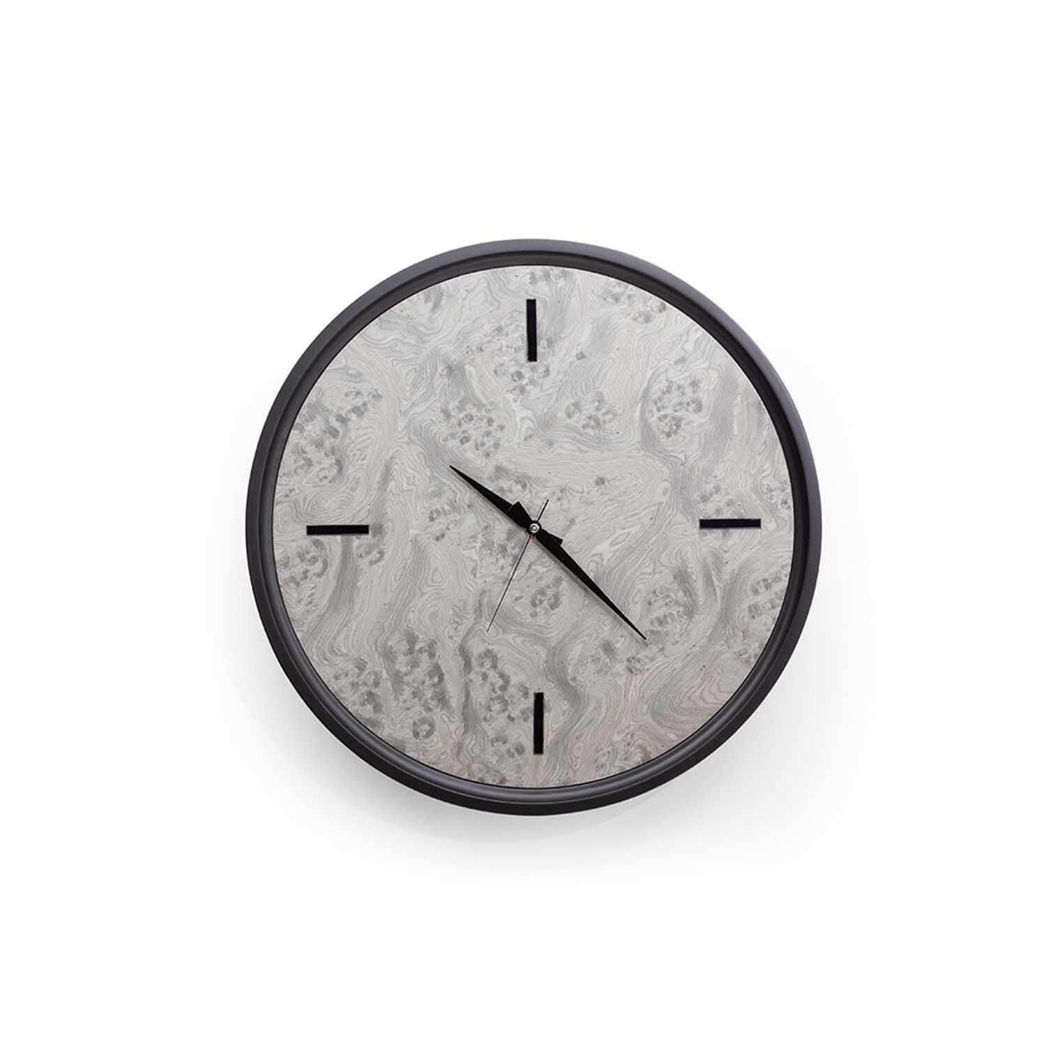 Rehome Ron Saat | Ceviz Kaplamalı Modern Duvar Saati | 55 cm Çap Duvar Saati