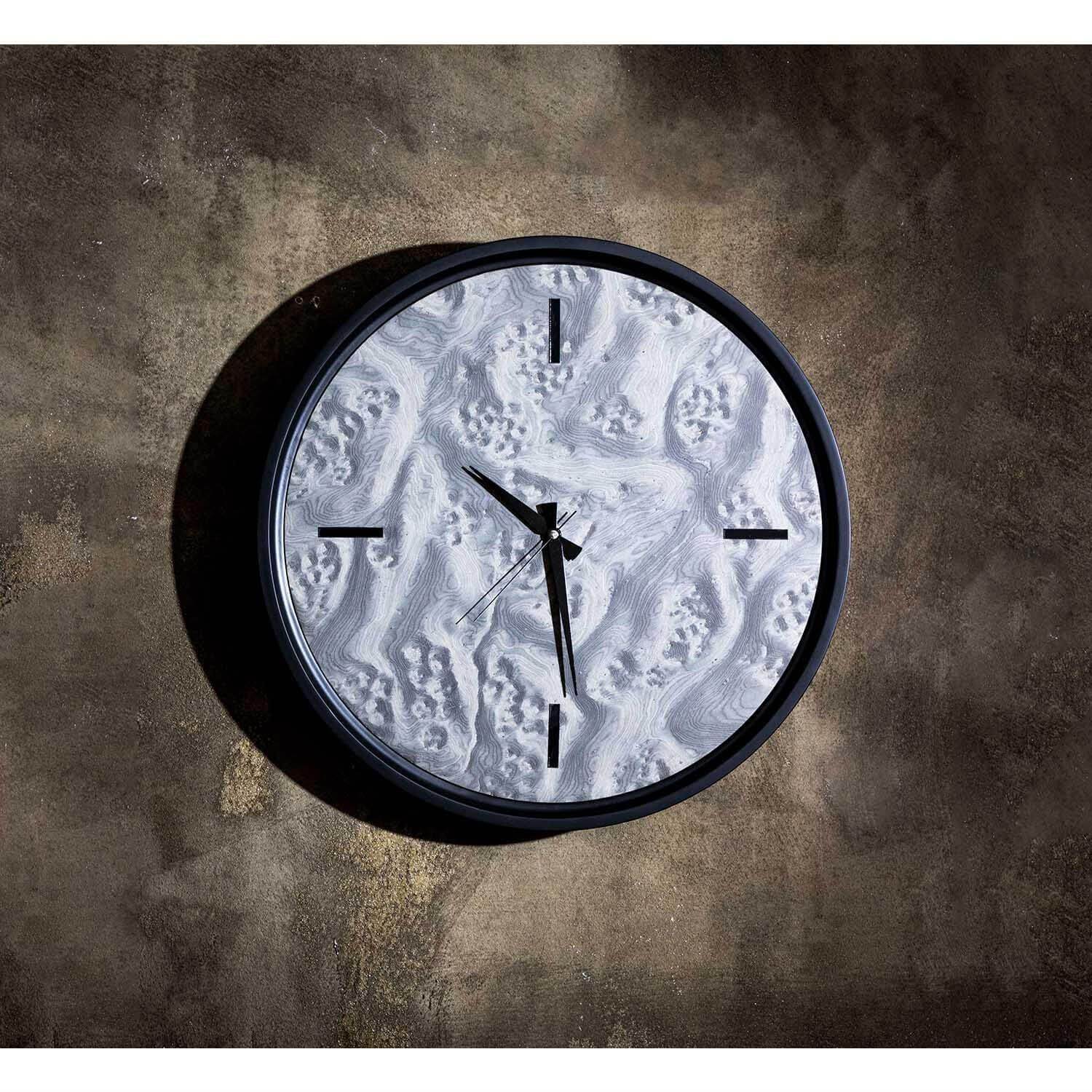 Rehome Ron Saat | Ceviz Kaplamalı Modern Duvar Saati | 55 cm Çap Duvar Saati