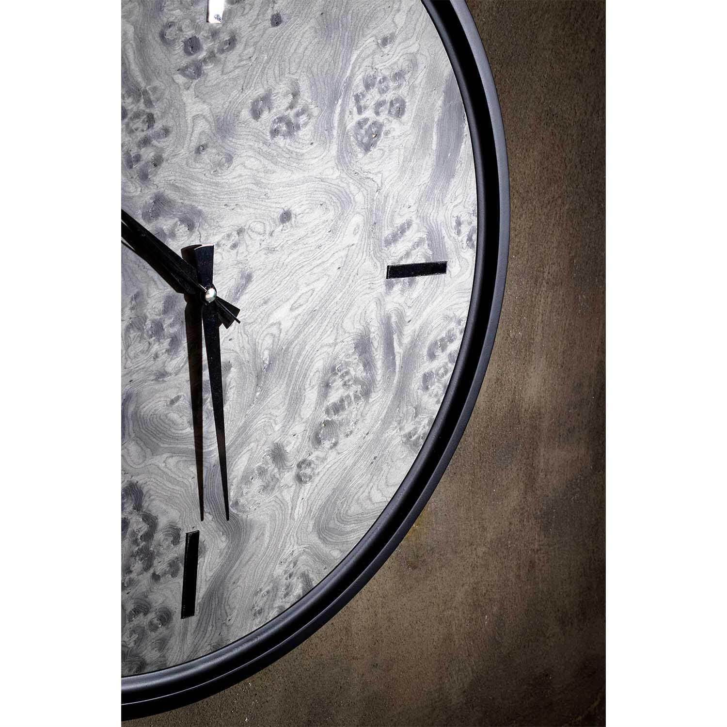 Rehome Ron Saat | Ceviz Kaplamalı Modern Duvar Saati | 55 cm Çap Duvar Saati