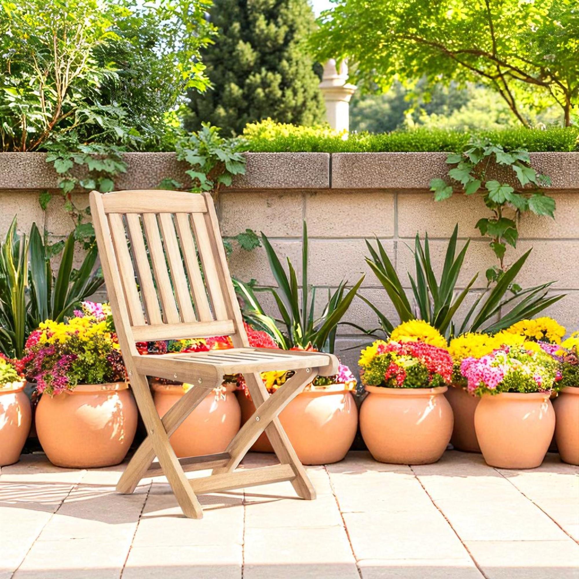 ReHome Samba İroko Katlanabilir Kolsuz Sandalye