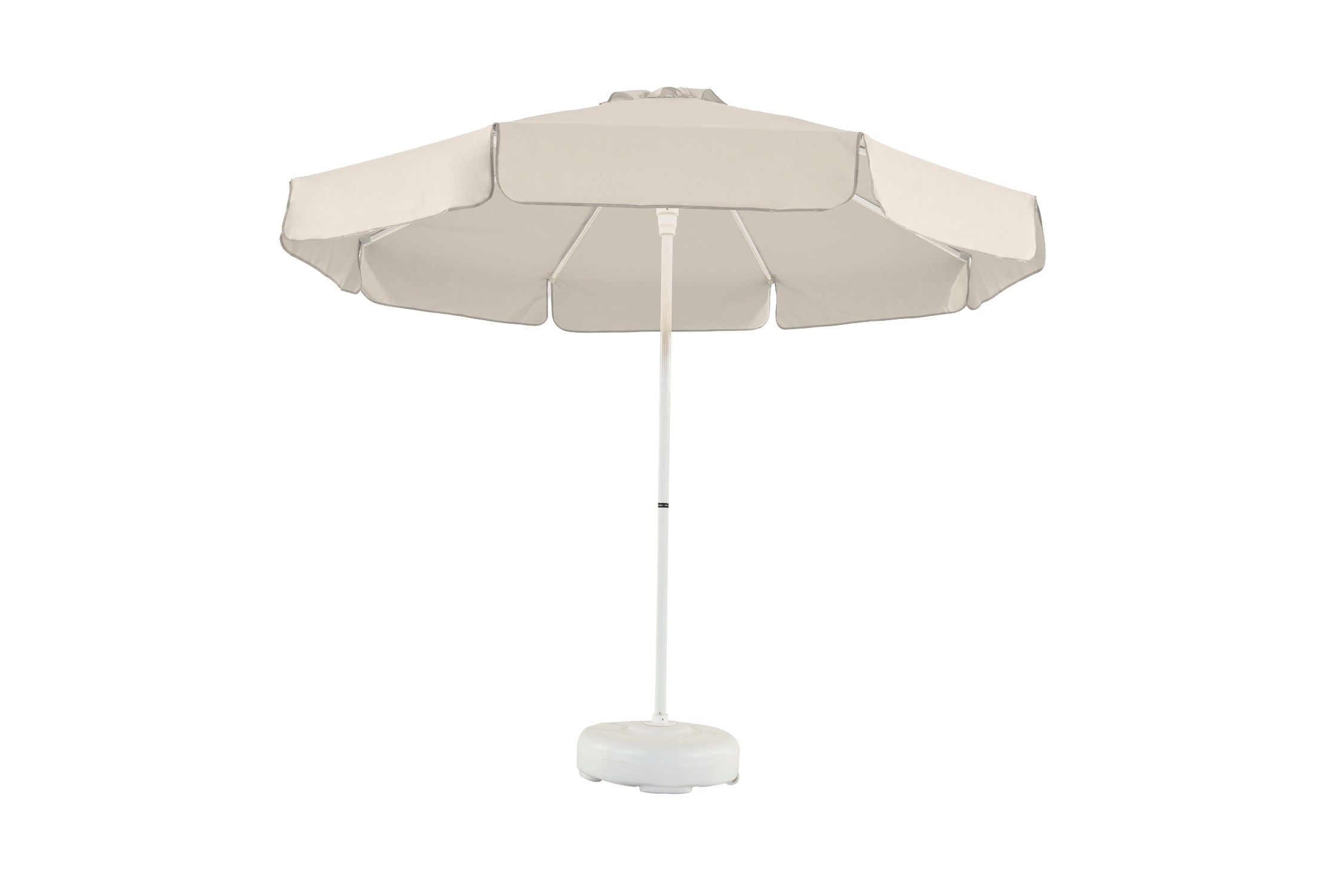 Rehome SE 2,25m Yuvarlak Kivi Klips Şemsiye (200gr Krem Polyester) (50lt Bidon Ayak)