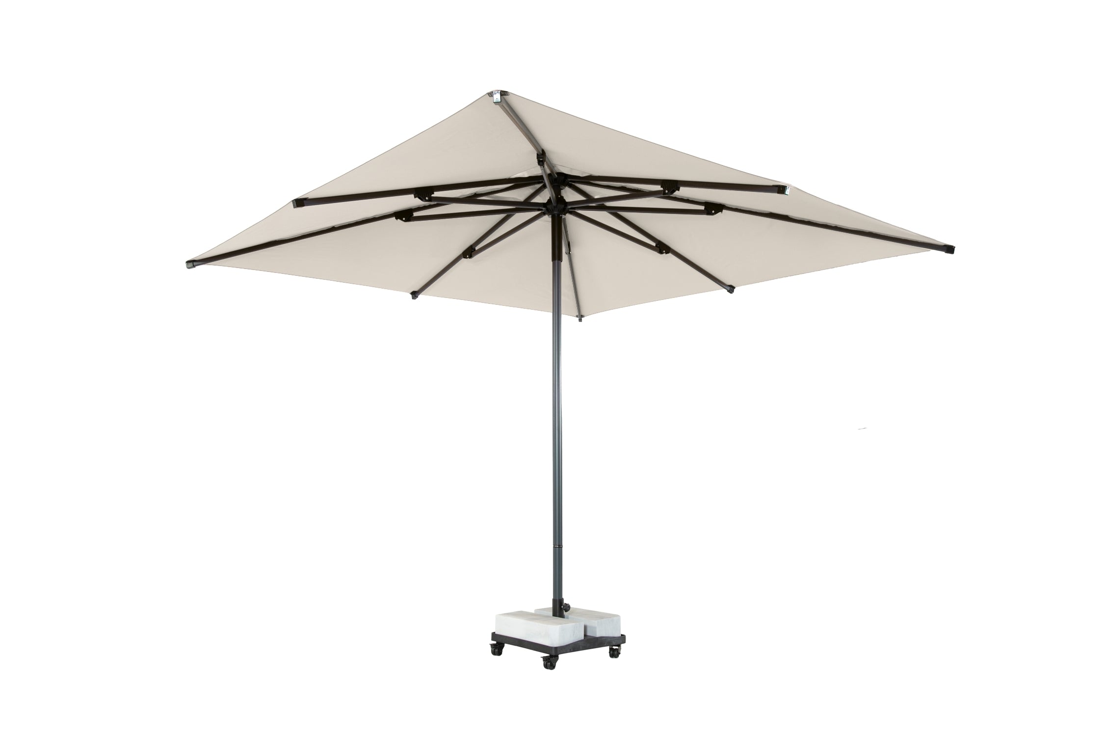 Rehome SE 250x250/8 Kare Avokado Klips Şemsiye (50x50 - 2 Mermerli Ayak) (İspanyol Akrelik)