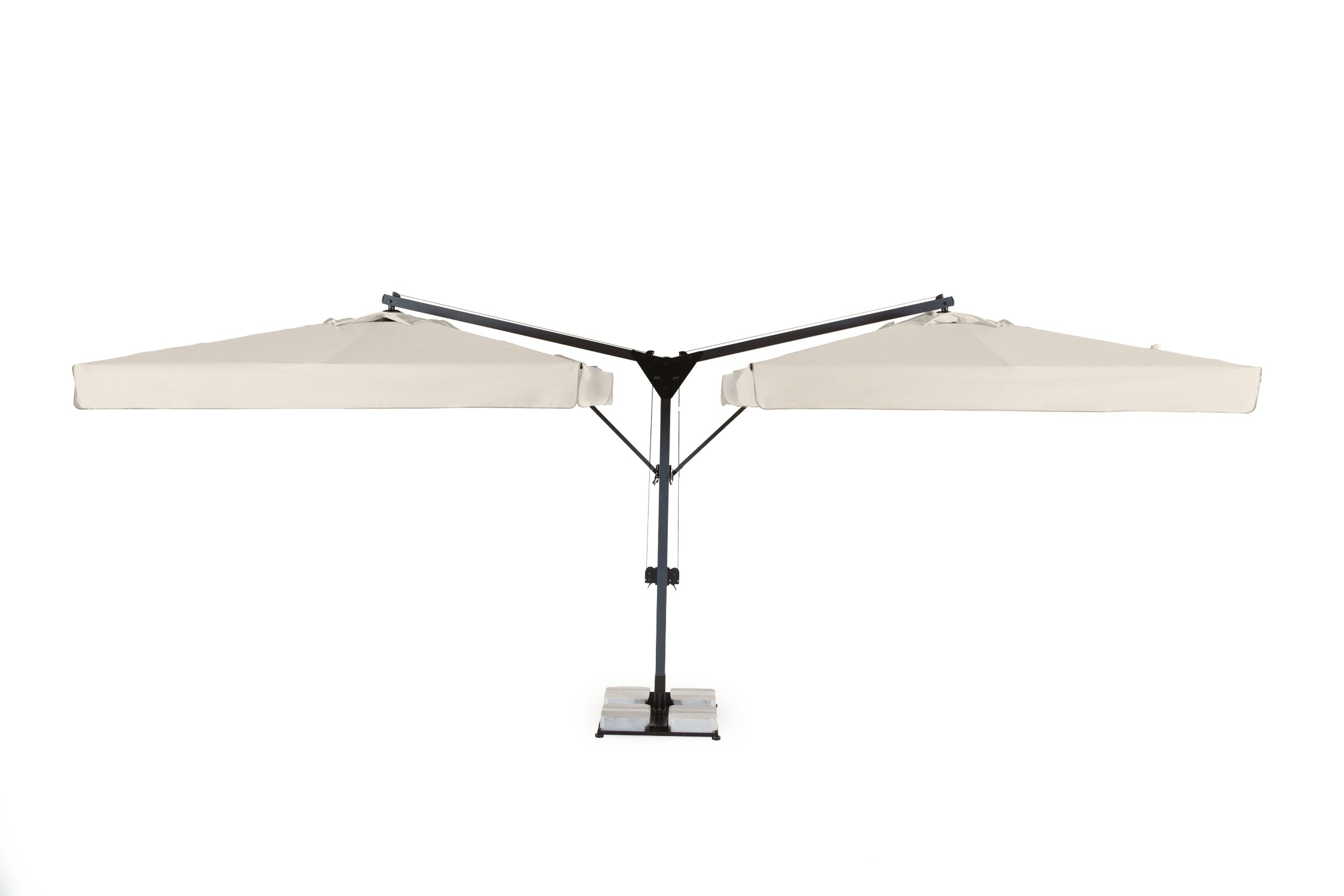 Rehome SE 300x400/8 Dikdörtgen Banana-T Çift Açılır Şemsiye (8 Mermer Sabit Ayak)